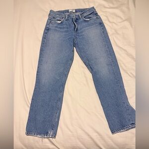 Agolde Light Blue Women's Straight Jeans